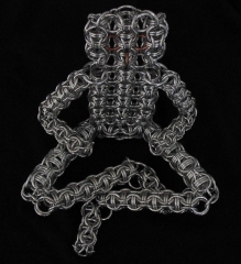 Chainmail person sculpture