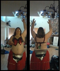 Red belly dance scales