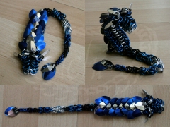 Blue, Black and Silver Itty Bitty Dragon