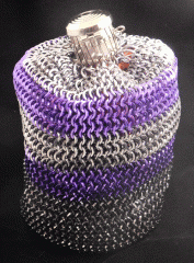 Purple Dice Bag   Sq Wire   Full And Closed