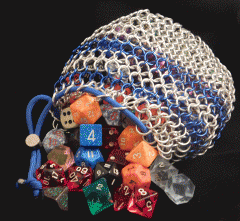 Blue Dice Bag Opened - Dice Spill