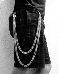 WALLETCHAINSTAINLESSSTEEL16SWG1 4 5 16IDBOX4IN1CHAIN9 16WIDE34LONG27LONGTRIGGERSNAP2MINICLIP14 2OZ