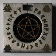 Stainless and Wood - Viking Pentagram
