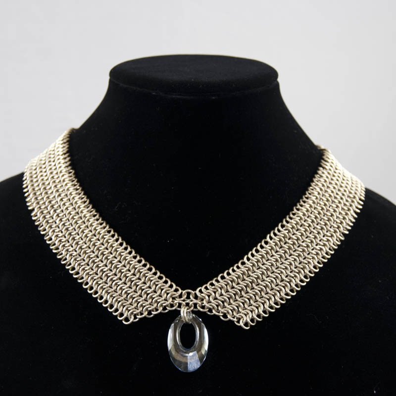Collar Necklace - Nickel Silver and Swarovski